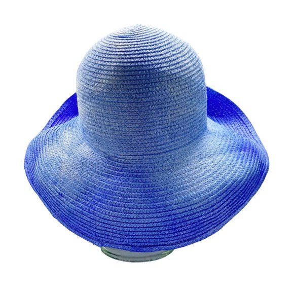 Custom Hand Tie-Dye Blue Moon Sun Hat OS main image 12